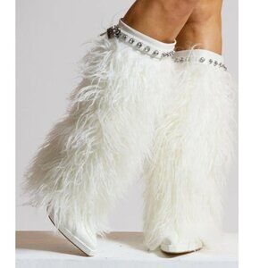 NIB | Sparkle Fairy Couture | Blanc Casse Boots Faux Fur | 6.5